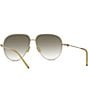 Givenchy Unisex GV Speed 60mm Mirrored Aviator Sunglasses, Color:Shiny Light Gold/Brown - Image 7
