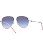 Givenchy Unisex GV Speed 60mm Mirrored Aviator Sunglasses, Color:Shiny Light Gold/Violet - Image 7