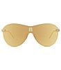 Color:Gold - Image 2 - Women's 4 Gem Gold Mask Sunglasses