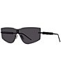 Color:Grey - Image 1 - Women's 4 Gem Mask Sunglasses