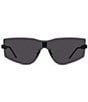 Color:Grey - Image 2 - Women's 4 Gem Mask Sunglasses