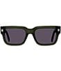 Color:Dark Green - Image 2 - Women's GV Day 53mm Geometric Rectangle Sunglasses
