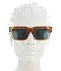 Givenchy Women's GV Day 53mm Geometric Rectangle Sunglasses, Color:Shiny Light Brown/Green - Image 2