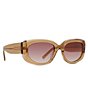 Givenchy Women's GV Day 54mm Geometric Rectangle Gradient Sunglasses, Color:Shiny Light Brown/Gradient Pink - Image 7
