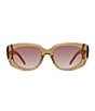 Givenchy Women's GV Day 54mm Geometric Rectangle Gradient Sunglasses, Color:Shiny Light Brown/Gradient Pink - Image 8