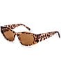 Givenchy Women's GV Day 56mm Cheetah Print Cat Eye Sunglasses, Color:Shiny Transparent Brown Cheetah Print/Ochre - Image 1