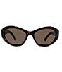 Color:Havana - Image 2 - Women's GV Day 57mm Cat Eye Havana Sunglasses