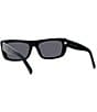 Color:Black - Image 3 - Women's GV Day 57mm Geometric Rectangle Sunglasses