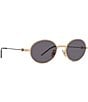 Givenchy Women's GV Speed 51mm Round Sunglasses, Color:Shiny Gold/Smoke - Image 8