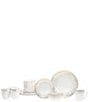 Color:White - Image 1 - Alora Glam 16-Piece Dinnerware Set, Service for 4