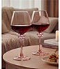 Godinger Pink Bow White Novelty Wine Glasses, Set of 2 - Image 2