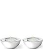 Godinger Cerro Tealight Holder, Set of 2, Color:Silver - Image 1