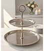 Godinger Perles Stainless Steel 2 Tiered Server, 12#double; - Image 3