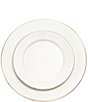 Color:White and Gold - Image 3 - Pique Gold 18-Piece Dinnerware, Service for 6