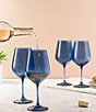 Color:Blue - Image 3 - Sheer Blue Goblets, Set of 4