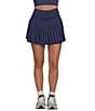 GOLD HINGE High Waist Pleated Tennis Skirt, Color:True Navy - Image 1