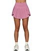 GOLD HINGE High Waist Tiered Pleated Tennis Shirt, Color:Pale Berry - Image 1