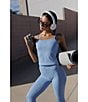 GOLD HINGE MotionCloud Square Neck Sleeveless Cami, Color:Capri - Image 5