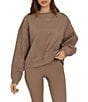 GOLD HINGE Coordinating Oversized Crewneck Long Sleeve Sweater, Color:Walnut - Image 3