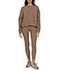 GOLD HINGE Coordinating Oversized Crewneck Long Sleeve Sweater, Color:Walnut - Image 4