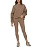 GOLD HINGE Coordinating Oversized Crewneck Long Sleeve Sweater, Color:Walnut - Image 5