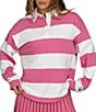 GOLD HINGE Striped Rugby Collared Neck Long Sleeve Top - Image 1