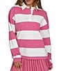 GOLD HINGE Striped Rugby Collared Neck Long Sleeve Top - Image 4