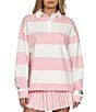 GOLD HINGE Striped Rugby Collared Neck Long Sleeve Top - Image 1