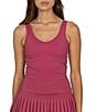 GOLD HINGE Sweetheart Neckline Scoop Back Lined Mid Length Bra, Color:Raspberry - Image 1