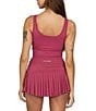 GOLD HINGE Sweetheart Neckline Scoop Back Lined Mid Length Bra, Color:Raspberry - Image 2