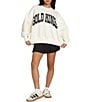 GOLD HINGE Wide Arm Crew Neck Long Sleeve Logo Sweatshirt, Color:Ivory - Image 3