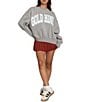 GOLD HINGE Wide Arm Crew Neck Long Sleeve Logo Sweatshirt, Color:Light Grey - Image 3
