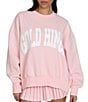 GOLD HINGE Coordinating Wide Arm Crew Neck Long Sleeve Logo Sweatshirt - Image 1
