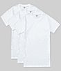 Color:White - Image 1 - Gold Label Roundtree & Yorke Slim Fit Crew Neck Supima Cotton T-Shirts 3-Pack