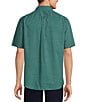 Roundtree & Yorke Gold Label Roundtree & Yorke Big & Tall Non-Iron Short Sleeve Patterned Oxford Sport Shirt, Color:Green - Image 2