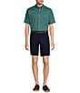 Roundtree & Yorke Gold Label Roundtree & Yorke Big & Tall Non-Iron Short Sleeve Patterned Oxford Sport Shirt, Color:Green - Image 3