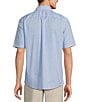 Roundtree & Yorke Gold Label Roundtree & Yorke Big & Tall Non-Iron Short Sleeve Patterned Oxford Sport Shirt, Color:Light Blue - Image 2