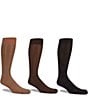 Color:Assorted - Image 1 - Gold Label Roundtree & Yorke Big & Tall Assorted Square-Canale-Argyle Crew Socks 3-Pack