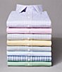 Roundtree & Yorke Gold Label Roundtree & Yorke Big & Tall Non-Iron Button Down Collar Houndstooth Dress Shirt, Color:Pink - Image 2