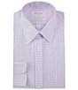Color:Pink Multi - Image 1 - Gold Label Roundtree & Yorke Big & Tall Fitted Non-Iron Point Collar Checked Dress Shirt