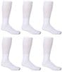 Color:White - Image 1 - Gold Label Roundtree & Yorke Big & Tall Cushion 6-Pack Crew Athletic Socks