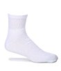 Color:White - Image 1 - Gold Label Roundtree & Yorke Big & Tall Cushion 6-Pack Quarter Athletic Socks