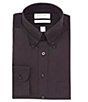 Color:Black - Image 1 - Gold Label Roundtree & Yorke Big & Tall Fitted Non-Iron Button Down Collar Solid Dress Shirt