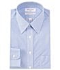 Color:Blue - Image 1 - Gold Label Roundtree & Yorke Big & Tall Fitted Non-Iron Point Collar Box Print Poplin Dress Shirt