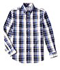 Color:Deep Blue - Image 1 - Gold Label Roundtree & Yorke Big & Tall Long Sleeve Large Plaid Sportshirt