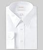 Color:White - Image 1 - Gold Label Roundtree & Yorke Big & Tall Non-Iron Fitted Point Collar Solid Dress Shirt