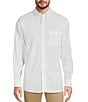 Color:White - Image 1 - Gold Label Roundtree & Yorke Big & Tall Non-Iron Long Sleeve Solid Linen Blend Sport Shirt