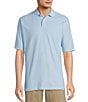 Roundtree & Yorke Gold Label Roundtree & Yorke Big & Tall Non-Iron Short Sleeve Solid Pique Polo Shirt, Color:Crystal Blue - Image 1