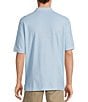 Roundtree & Yorke Gold Label Roundtree & Yorke Big & Tall Non-Iron Short Sleeve Solid Pique Polo Shirt, Color:Crystal Blue - Image 2