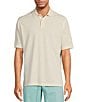 Color:Cream - Image 1 - Gold Label Roundtree & Yorke Big & Tall Non-Iron Short Sleeve Solid Pique Polo Shirt